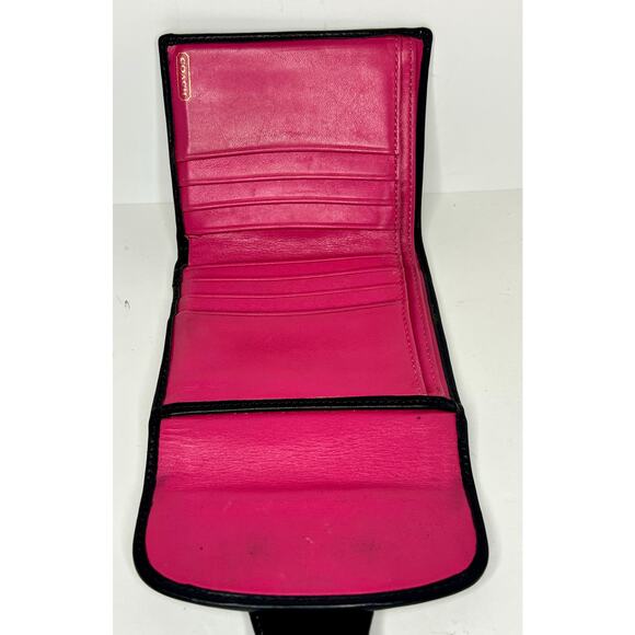 Coach Legacy Turnlock Wallet Black & Pink - Picture 6 of 10